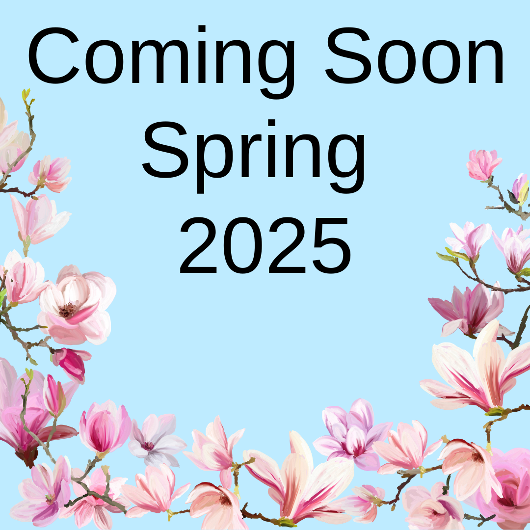 Image of tulip tree braches and blossoms Text: Coming Soon Spring 2025